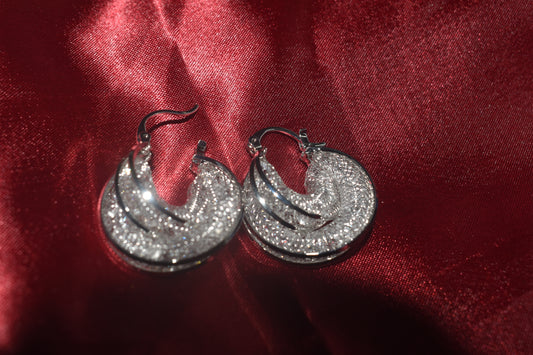 Silver Eclipse Earrings