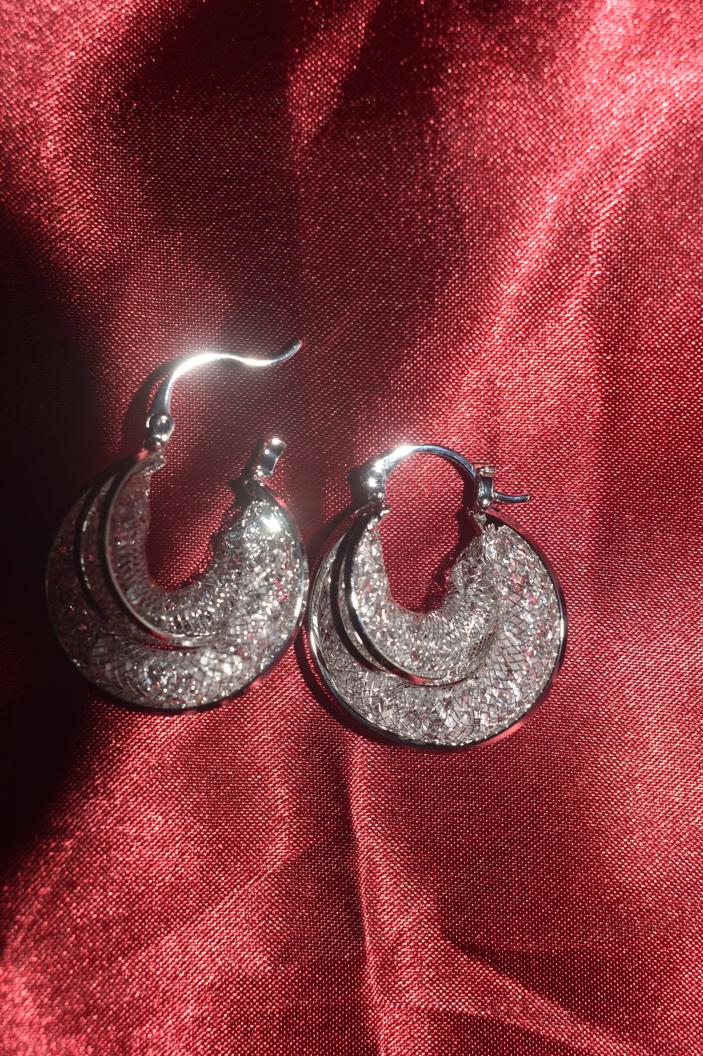 Silver Eclipse Earrings