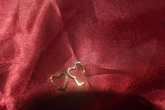 Hoop Heart Earrings
