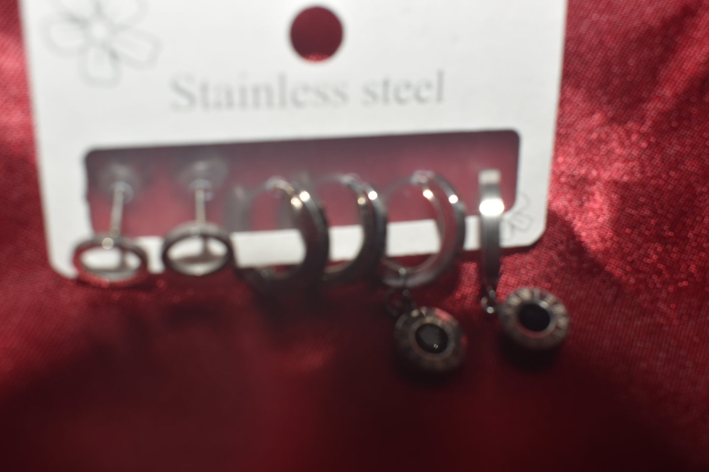 Silver Earring Set of 3